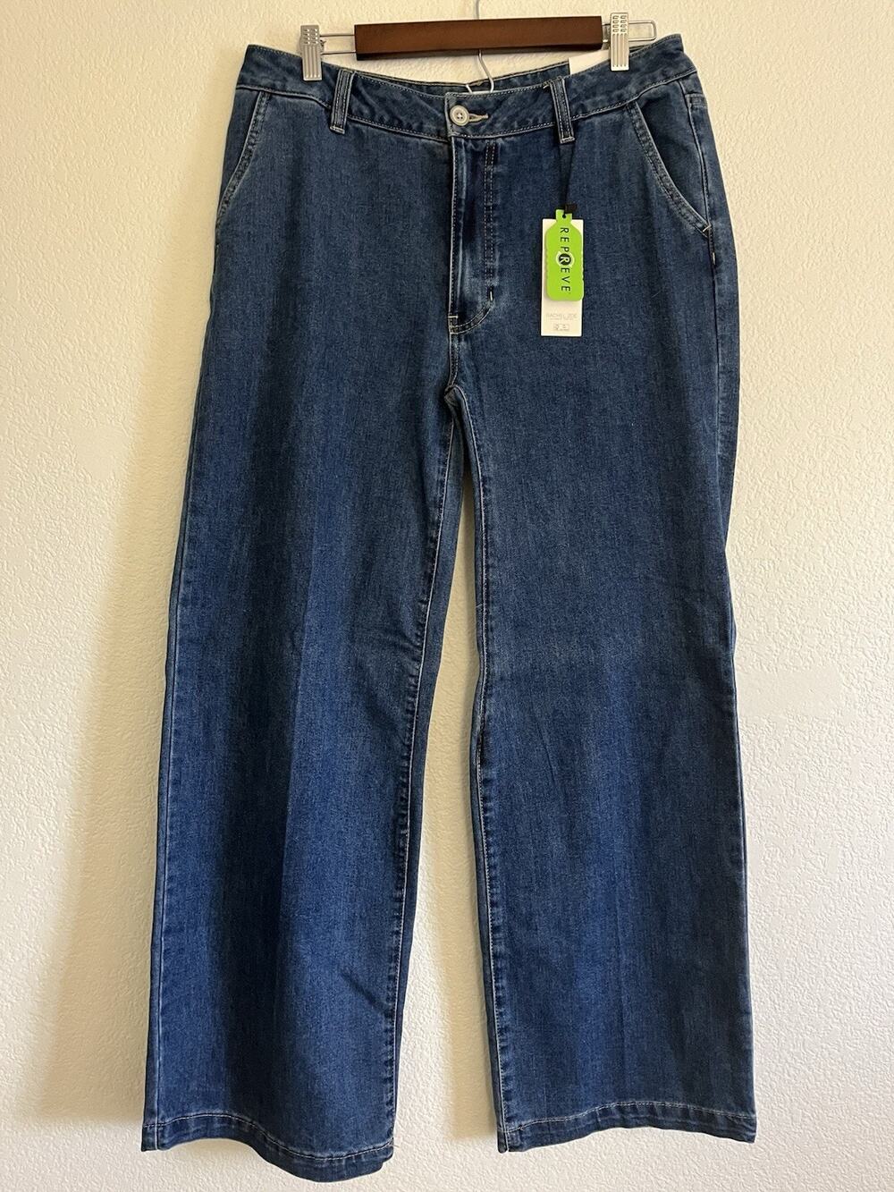 RACHEL ZOE High Rise Wide Leg Blue Jeans Recycled Size 12 NWT
